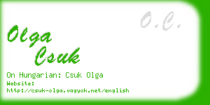 olga csuk business card